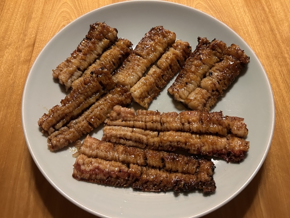 暑い夜には美味しい鱧の照り焼きです！